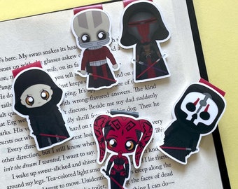 Dark Lords of the Sith Magnetic Bookmark Collection | Fanart from EU/Legends: Darth Bane, Darth Talon, Revan, Malak, and Darth Nihilus