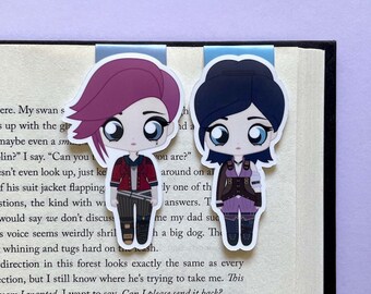 Caitlyn Kiramman & Vi "CaitVi" Magnetic Bookmark Set: Cute Fanart Bookmarks inspired by Arcane and League of Legends