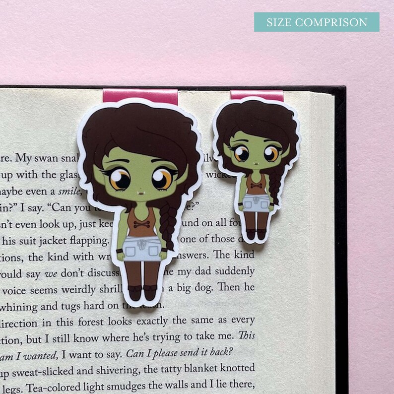 Viv and Tandri Magnetic Bookmark Set inspired by Legends & Lattes: Cute Fanart Bookmarks inspired by an Orc, Succubus, and their Coffee Shop image 6