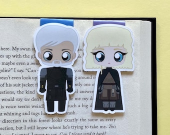 Baylan Skoll and Shin Hati Magnetic Bookmark Set, inspired by a GFFA, and Ahsoka S1: Cute Fanart Bookmarks of Dark Jedi