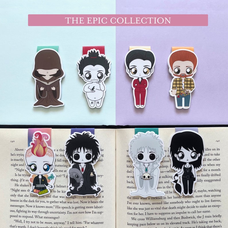 The Sandman Endless Epic Collection Magnetic Bookmark Gift Set: Dream, Daniel, Death, Desire, Despair, Destiny, Destruction, and Delirium image 1