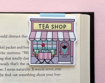 Marque-page magnétique Tea Shop | Cadeaux pour amoureux des livres | goûter | Marque-page mignon | Produits dérivés du salon de thé | Booktok | Le rat de bibliothèque | Amateur de thé