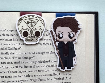Harry Dresden & Bob the Skull Magnetic Bookmarks - inspired by the Dresden Files