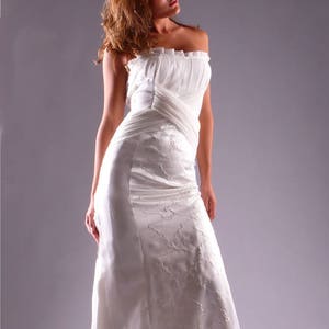 Hochzeitskleid aus Seide, Schlichtes Hochzeitskleid, Brautkleid, Brautkleid, Chiffonkleid, Boho Hochzeitskleid, Rüschen