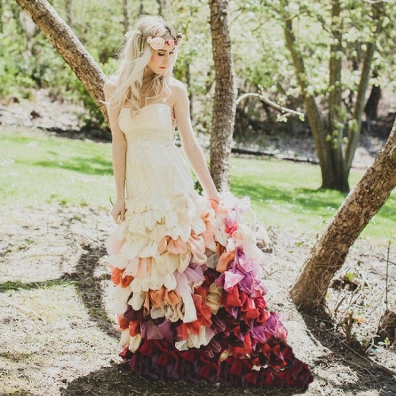 Pink Wedding Dress - Etsy