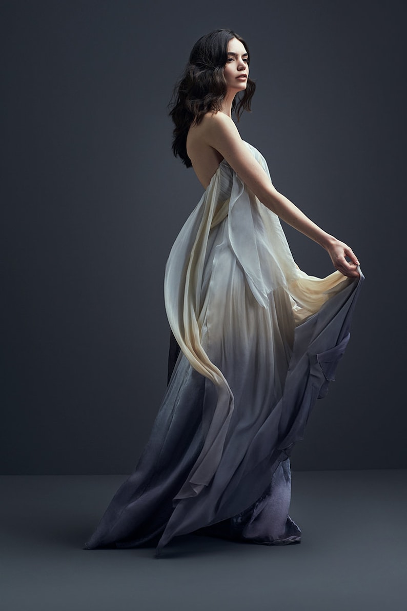 Robe de mariée Ombre Robe de mariée mousseline de soie Robe Etsy France