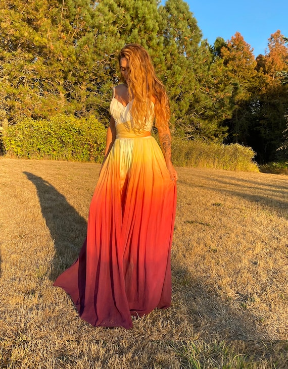 fitted lace wedding dress Embellished Strapless Mini Dress in Red and Orange Ombré 4 main image 0