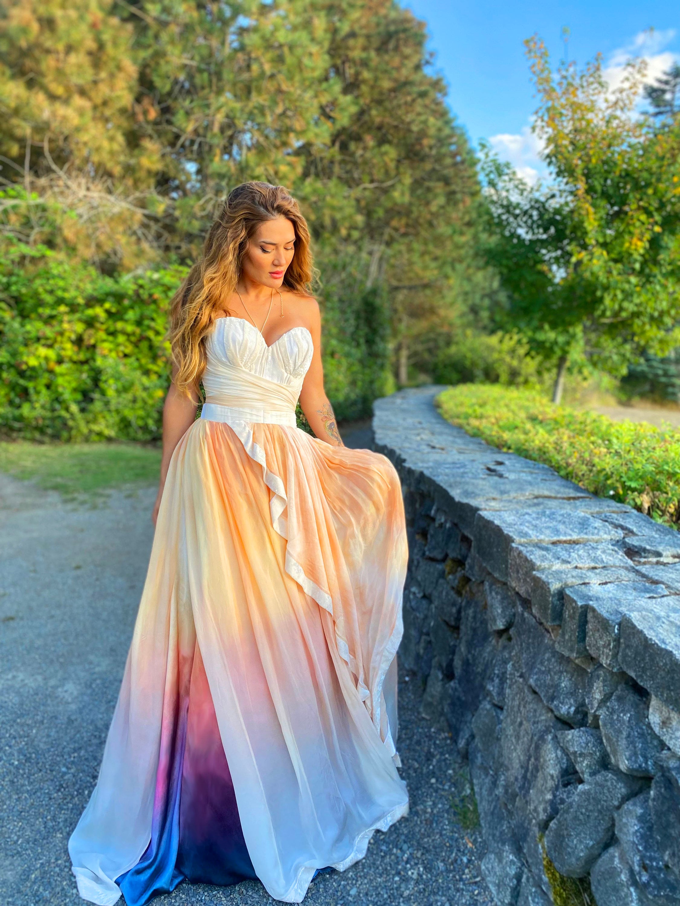 Nordstrom rainbow wedding dress hotsell