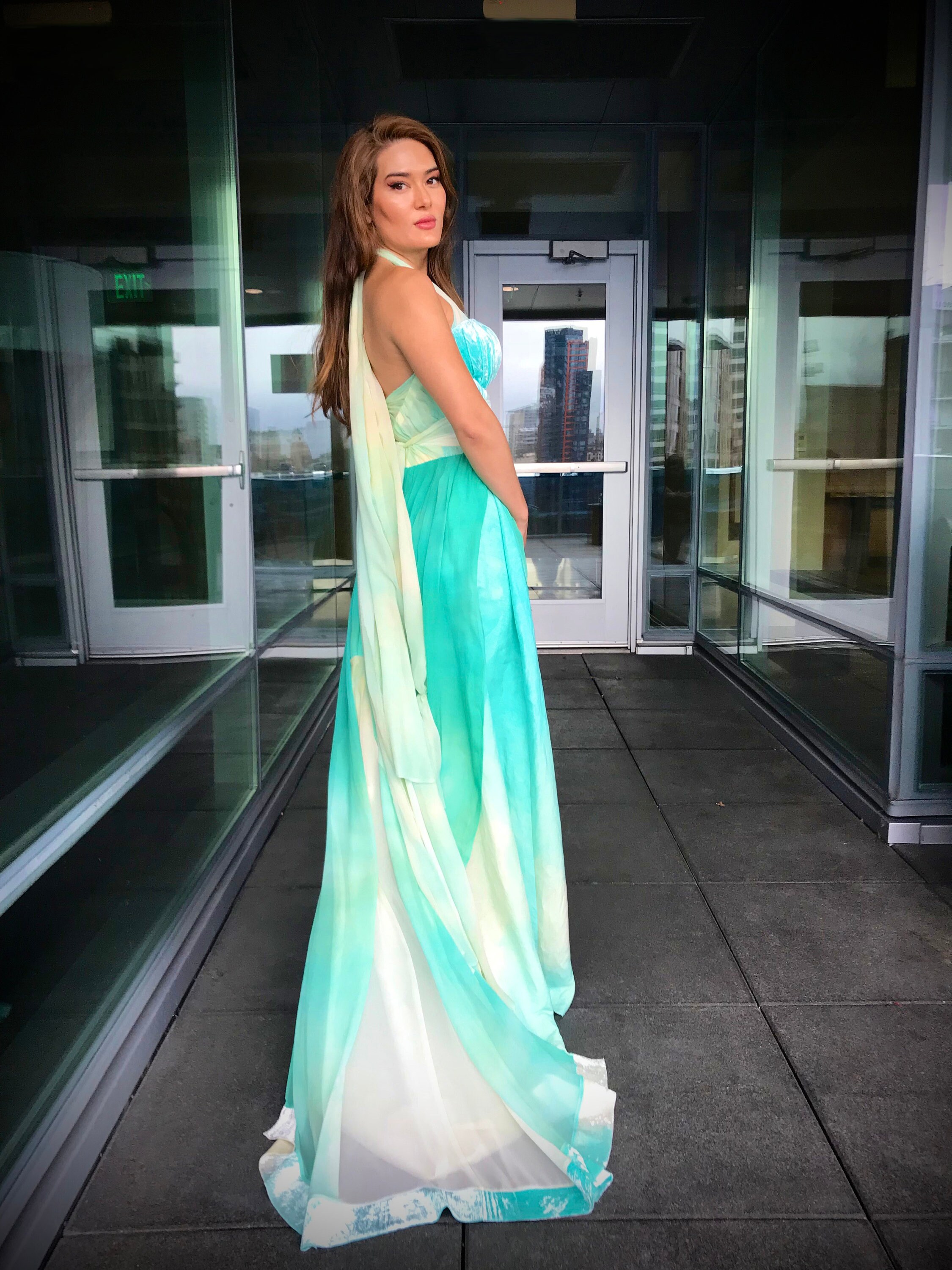 white christmas dresses Skylar Ombre Maxi Dress main image 0