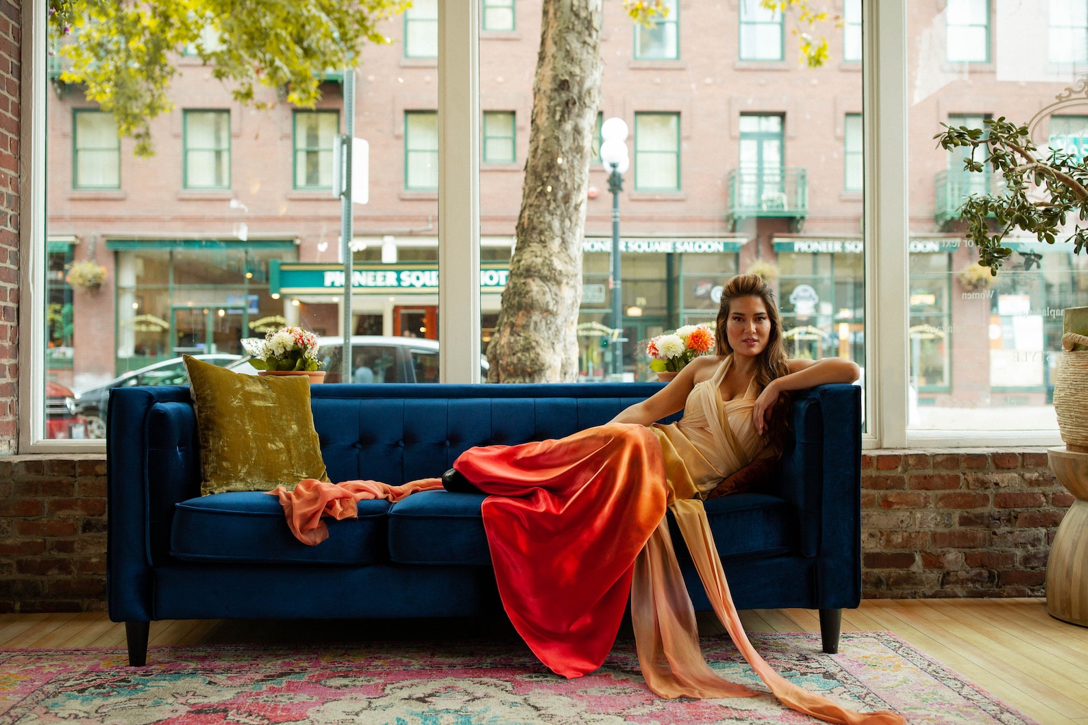 Ombre Wedding Dress Red Wedding Dress Silk Wedding Dress Etsy