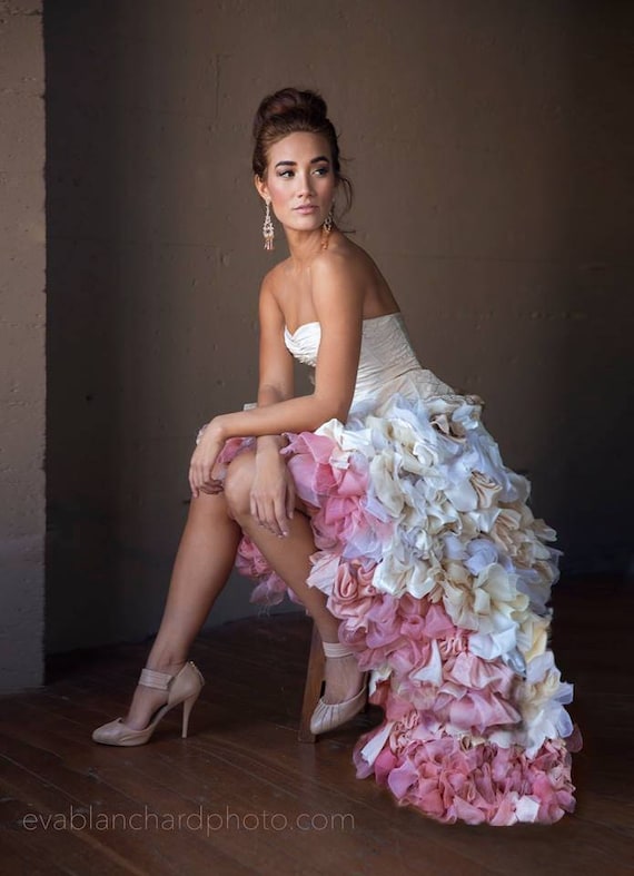 Boho Wedding Dress Beach Wedding Dress Pink Wedding Dress Etsy