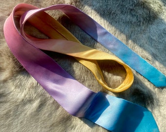 Ombre Silk Tie, Multicolored Tie, Silk Necktie, Gradient Tie, Handdyed Tie, Custom Tie