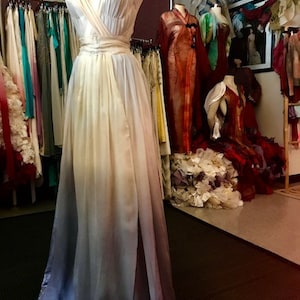 Ombre Wedding Dress Chiffon Wedding Dress Silk Wedding - Etsy