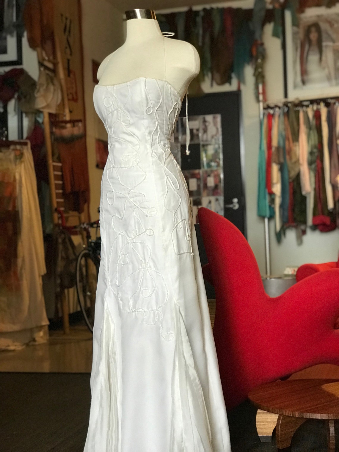 Silk Wedding Dress Eco Wedding Dress Beach Wedding Dress - Etsy