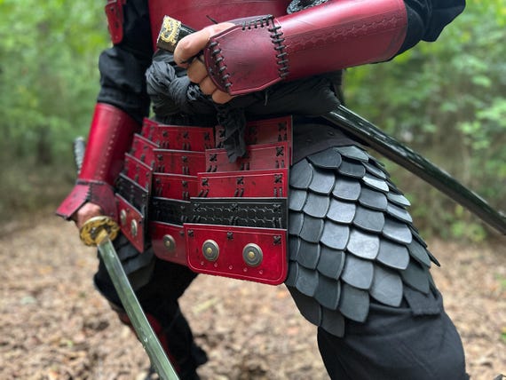 Leather Samurai Scale Mail Thigh Guards PATTERN - Etsy