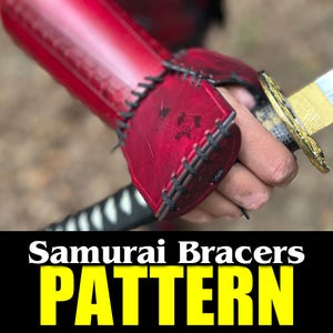 Leather Samurai Arm Bracers PATTERN