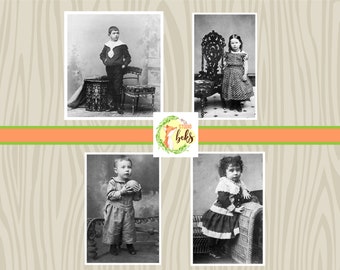 Vintage foto's, kinderen foto's, Vintage Ephemera, Junk Journal Supplies, Zwart-Wit Foto's, Mixed Media, Scrapbooking, Paper Crafting