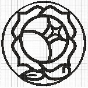 Rose Crest Graphghan Pattern