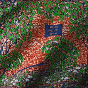 Authentic Wax Hollandaise/Dutch Block Wax Print/African Wax Print/Wax Fabric For African Outfits/Pagne Africaine/6 Yards #002