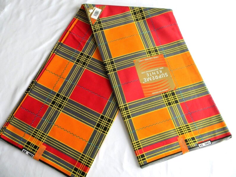 Supreme Kente Print Fabric African Kente Fabric African FabricVabriant Color Ankara Kente6 yardsPagne AfricaineDansikiCraftKT008