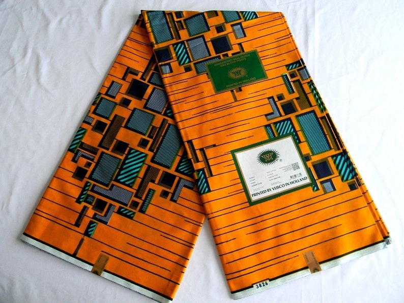 Vlisco Authentic Wax Hollandaise 6 Yards HH13 Pagnes Africaine Dutch Block Wax Print African Wax Print Wax Fabric For African Outfits