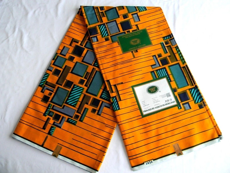 Vlisco Authentic Wax Hollandaise 6 Yards HH13 Pagnes Africaine Dutch Block Wax Print African Wax Print Wax Fabric For African Outfits