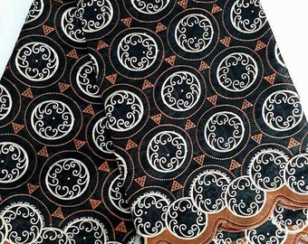 Soft Cotton Lace/African Swiss Voile Lace/Lightweight Lace/Nigerian Voile Lace/Black&Brown Pattern Lace/Wedding Lace With Stones/5 Yards #06