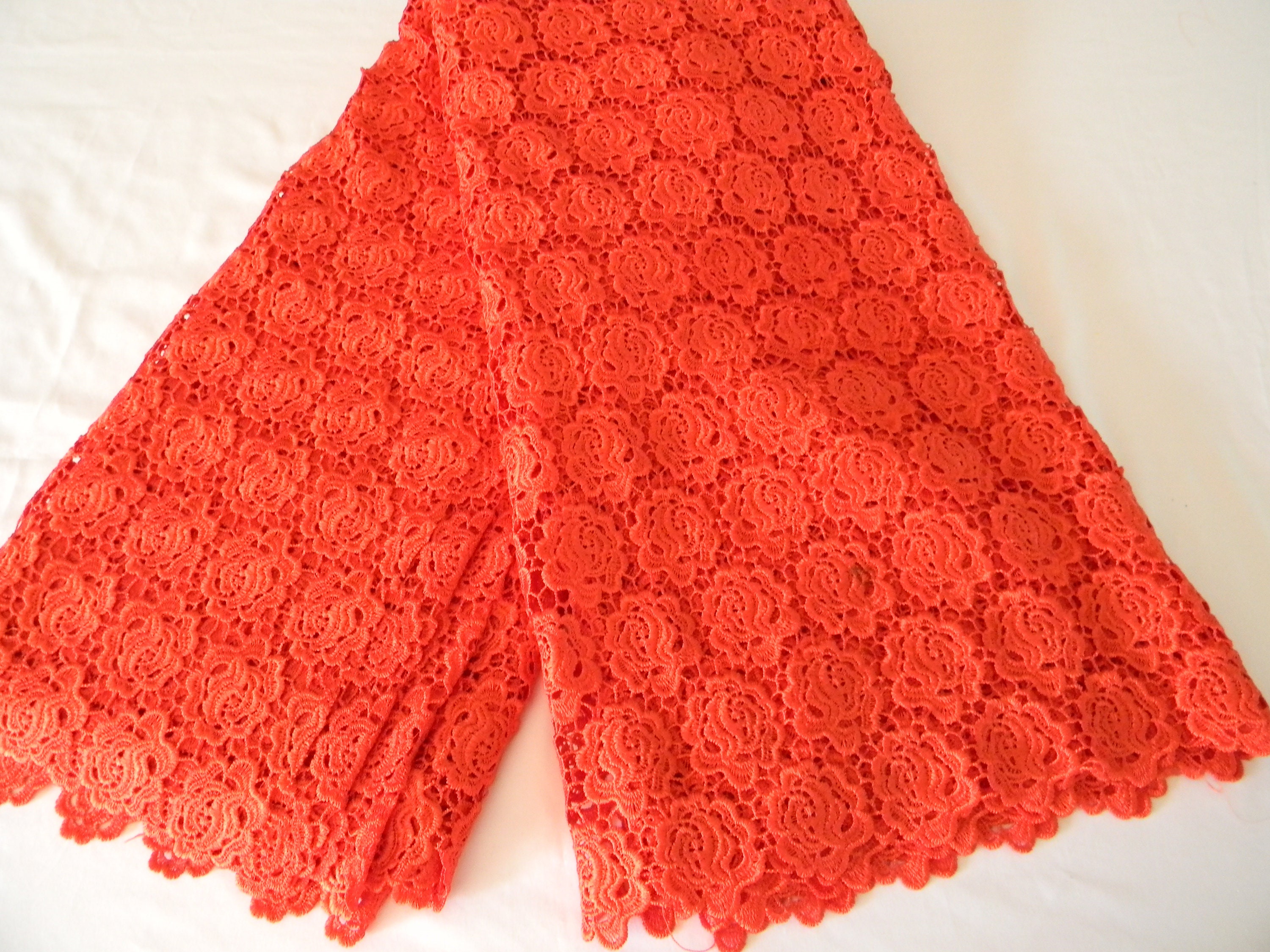 Tissu dentelle guipure dentelle tissu africaine / nigérian cordon dentelle / Africain mariage dentelle dentelle/Guipure cordon rouge motif Floral / 5Yards /G009 Tissu dentelle guipure dentelle tissu africaine / / / nigérian cordon dentelle / Africain mariage dentelle dentelle/Guipure cordon rouge motif Floral / 5Yards /G009 8af151