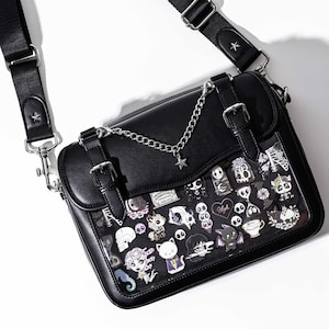 The Kusari Crossbody Ita Bag - V2 - Ita bag Crossbody - Pin Display - Black