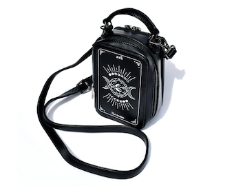 Tarot Moon Classic Bag | Non-Ita | Witchy Purse | Goth | Crossbody Bags for women small