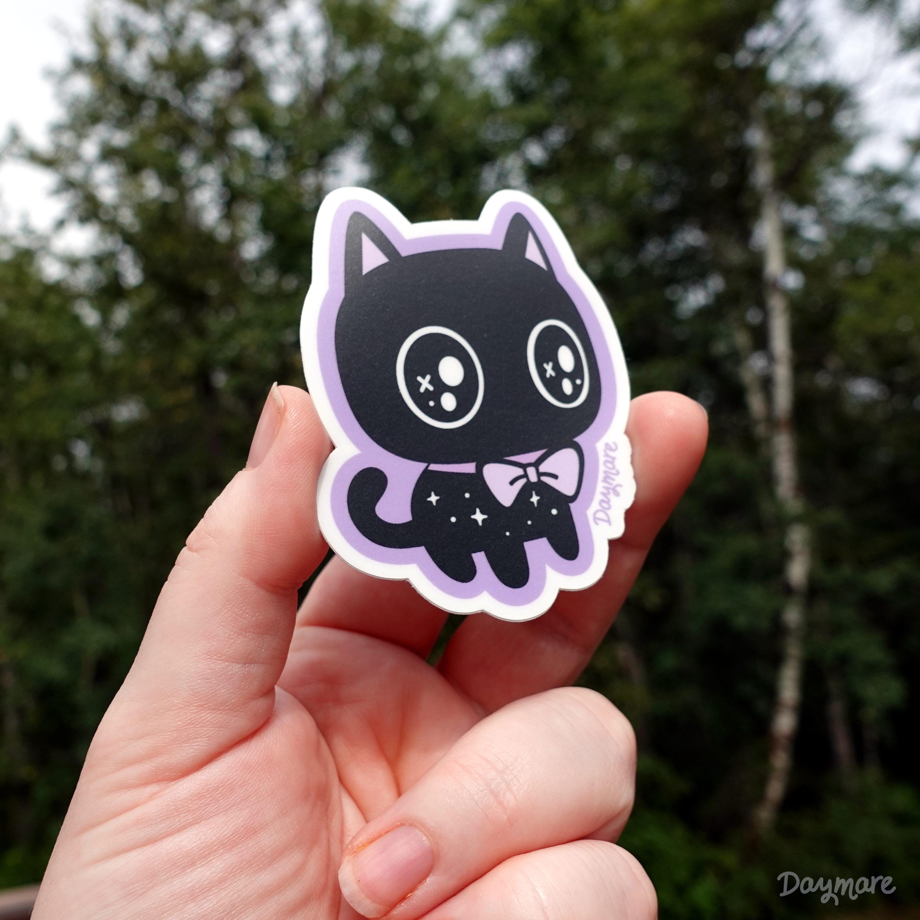 Black Cat Vinyl Sticker Decal - Etsy