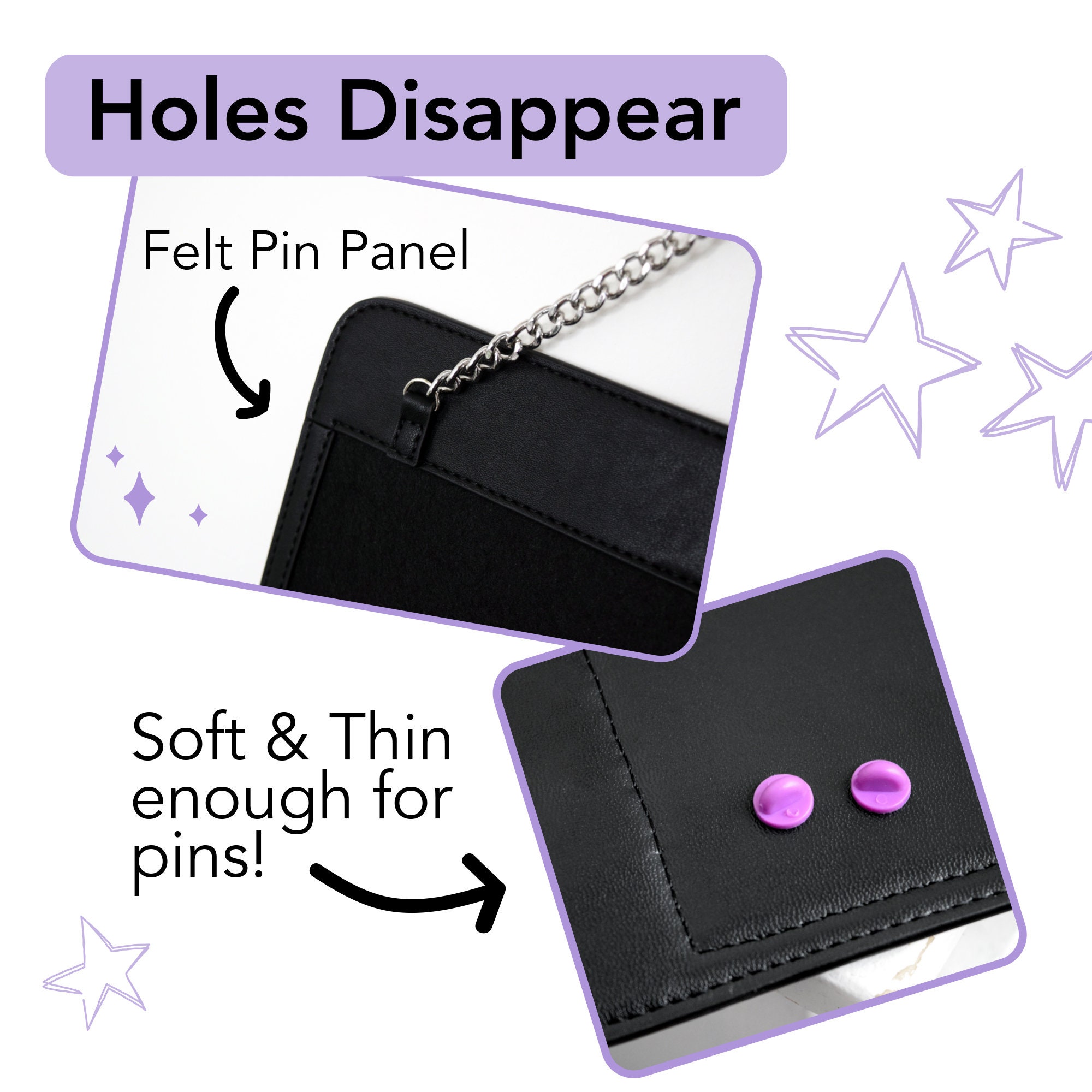 Enamel Pin Display Black and Purple Enamel Pin Board, Pin Collector Gift,  Enamel Pin Banner, Enamel Pin Storage 