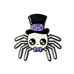 Sir Spiderston | Spider Enamel Pin | Creepy Cute