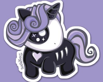 Lucid the Skelecorn Vinyl Sticker