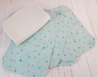 Baby wipes, baby wash cloth, face washer, kids washcloth, reusable cotton bamboo, baby gift, wipes, facewasher, stars