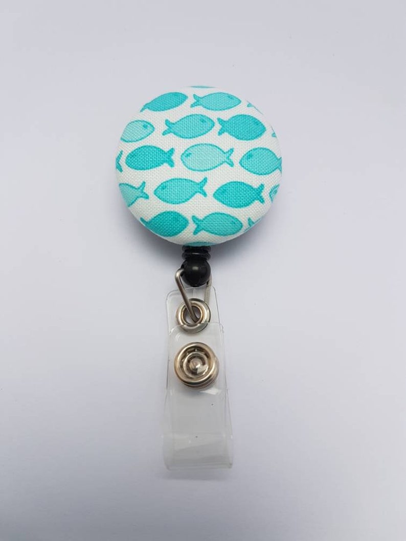 Retractable ID Badge Holder Nurses Name Badge Teacher Fabric Etsy