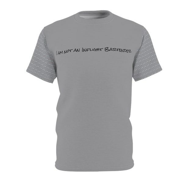 Unisex, T Shirt, Crewneck, Short Sleeve, Grey, Flight Attendant, Washable, Humorous,