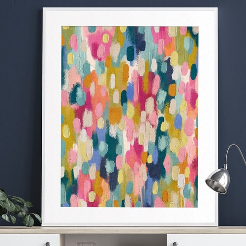 Colorful Modern Abstract Art Circles Painting Downloadable - Etsy