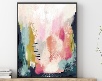 Colorful Abstract Art Printable Wall Art Painting Downloadable Art Minimalist Bold Acrylic Art Print Modern Painting Contemporary Wall Art