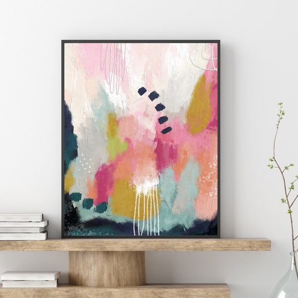 Colorful Abstract Art Printable Wall Art Painting Downloadable Art Minimalist Bold Acrylic Art Print Modern Painting Contemporary Wall Art