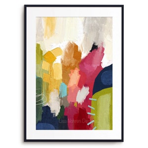 Vibrant Abstract Wall Art: Printable Modern Painting | Downloadable Minimalist Contemporary Decor
