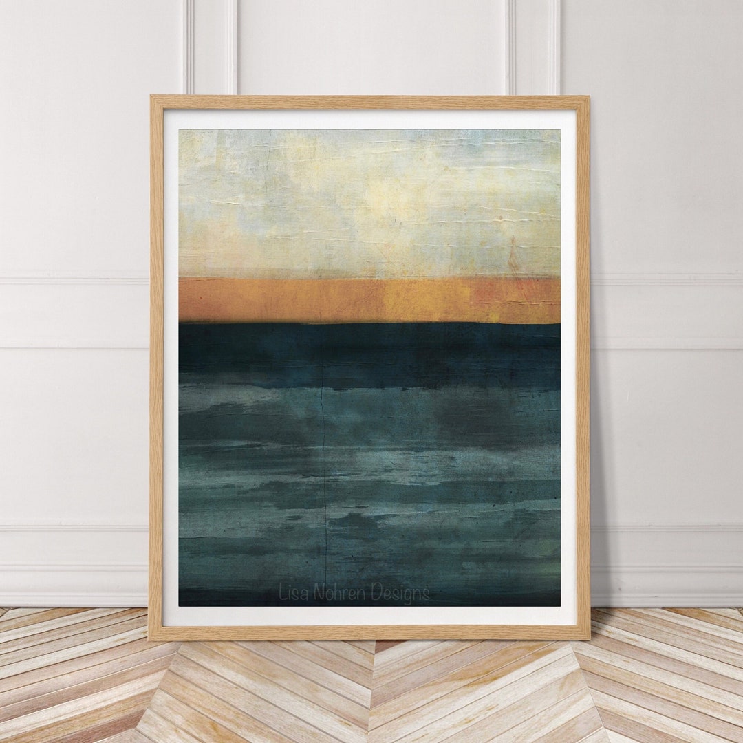 Neutral Abstract Landscape Art Printable Wall Art Painting Downloadable Art Minimalist Orange