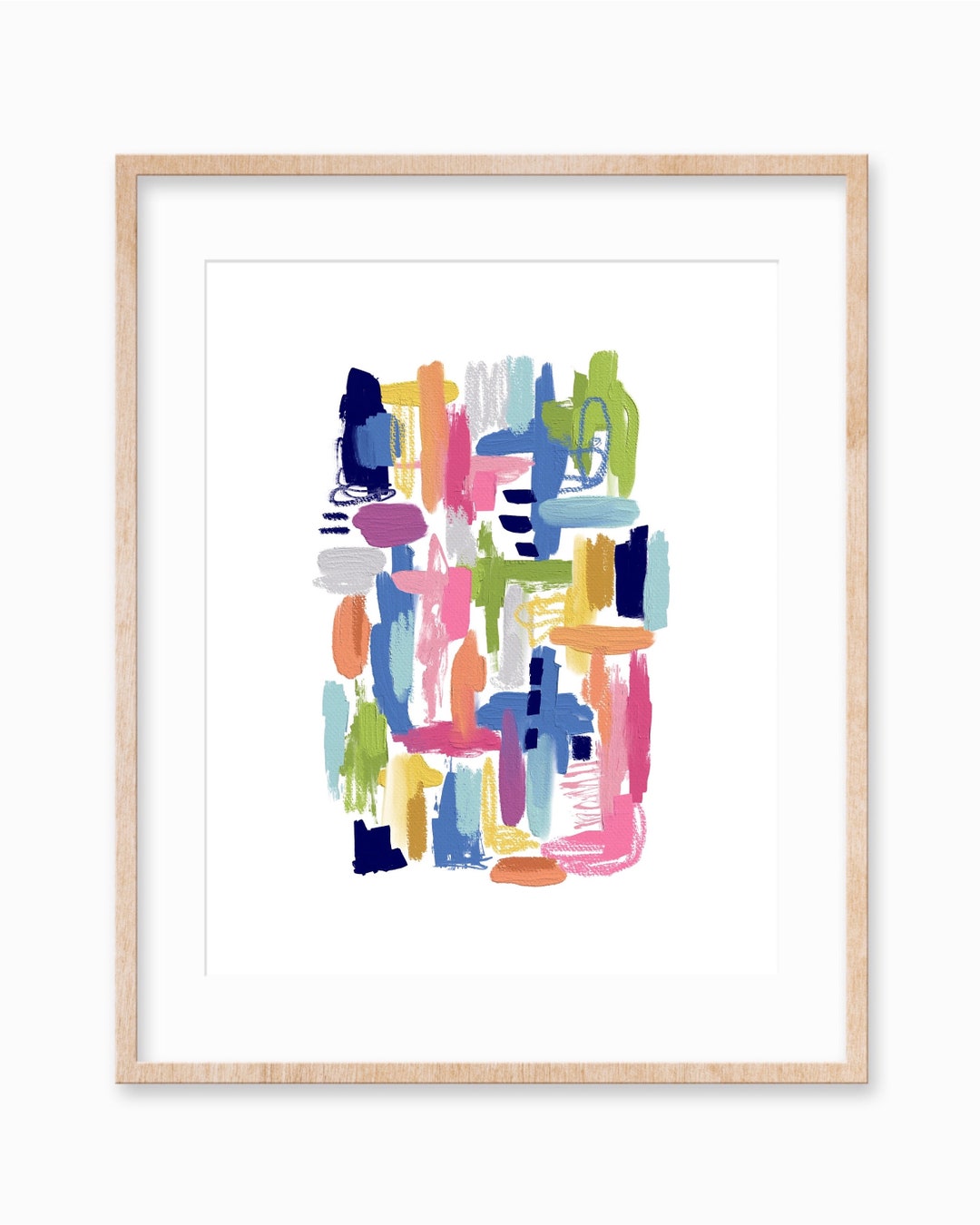 Colorful Abstract Art Painting Printable Wall Art Contemporary Bright ...