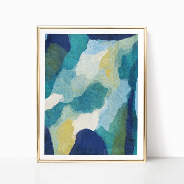 Blue and Green Painting - Etsy
