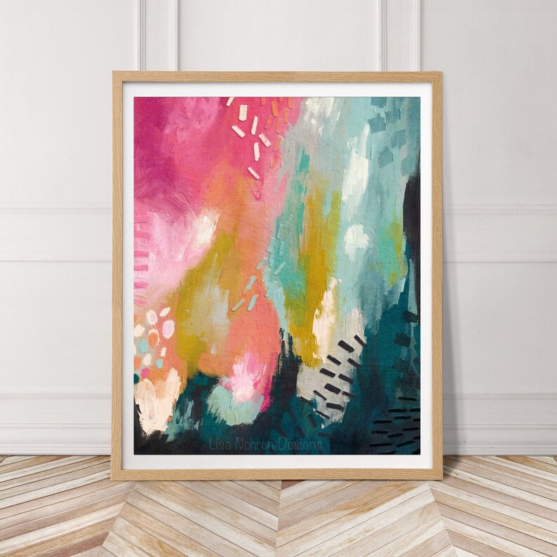 Colorful Abstract Art Printable Wall Art Painting Downloadable - Etsy