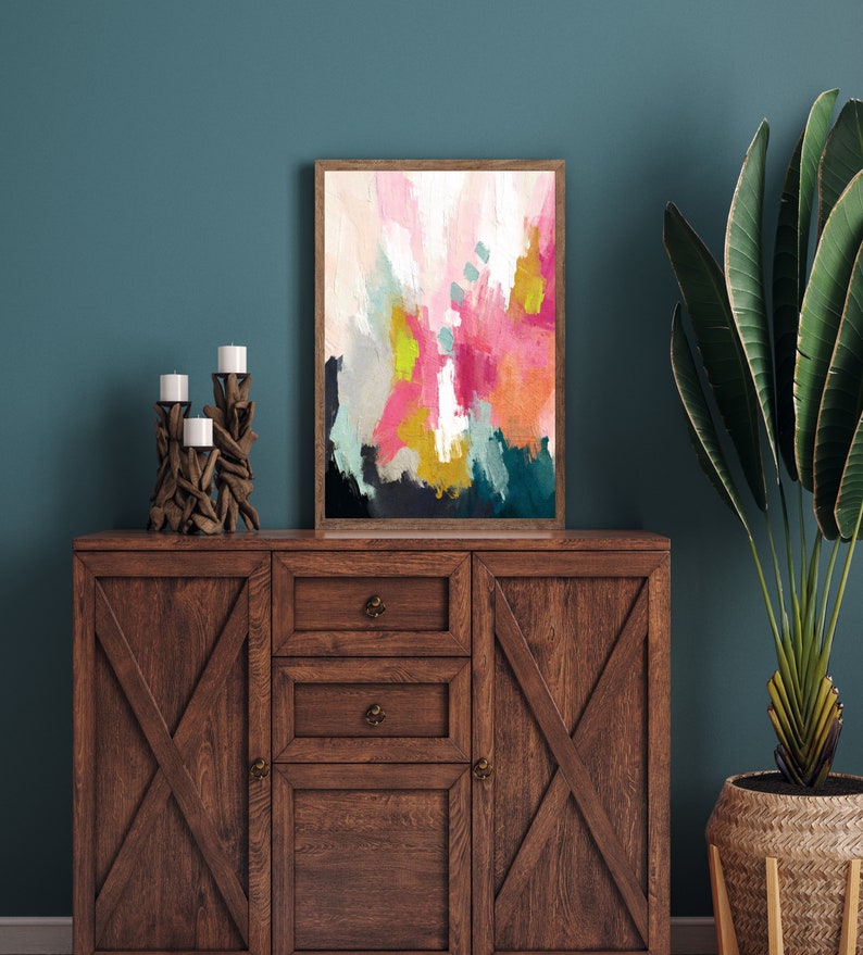 Colorful Abstract Art Printable Wall Art Painting Downloadable - Etsy