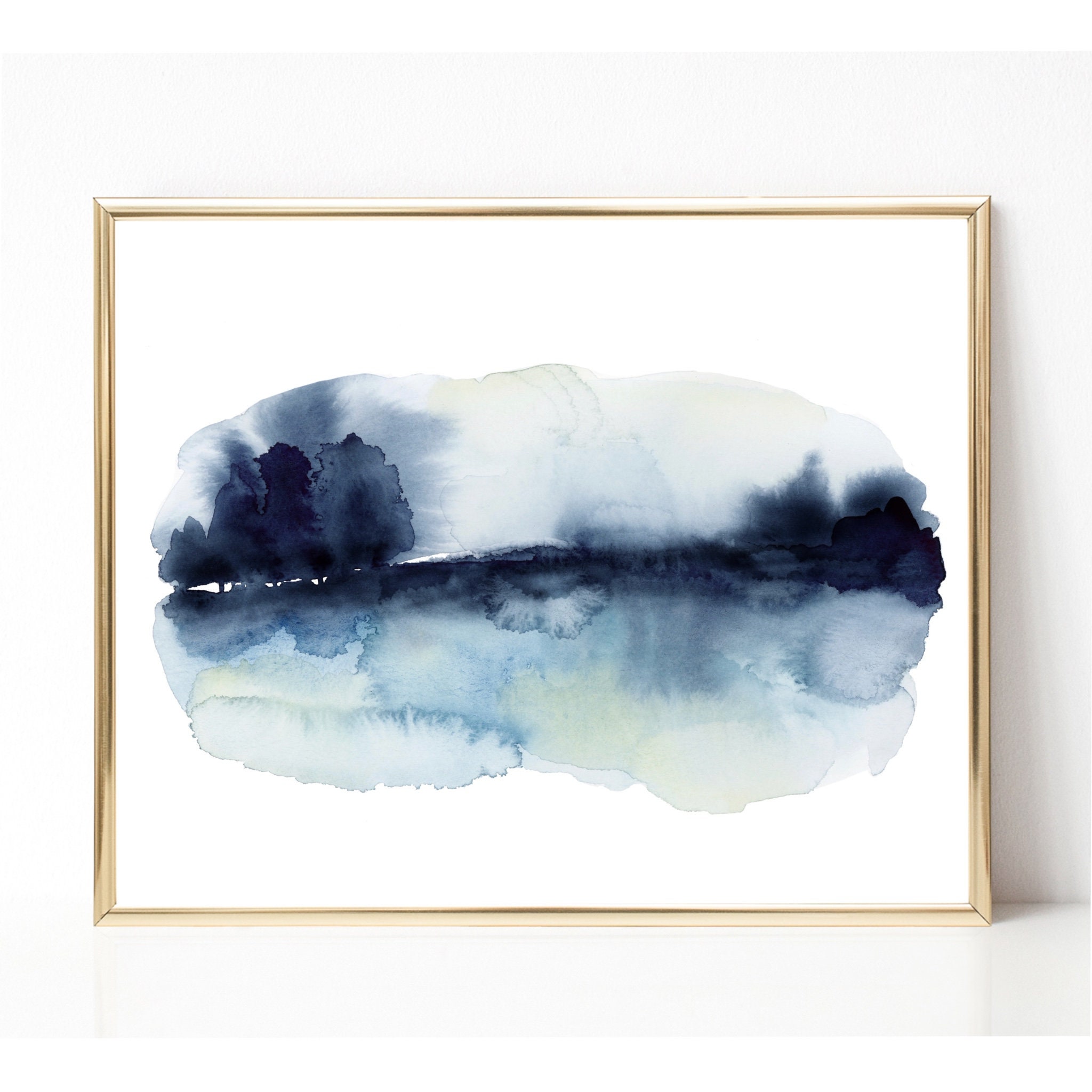 Watercolor Landscape Abstract Printable Art Downloadable | Etsy