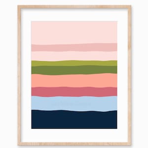 Colorful Abstract Art Printable Color Block Minimalist Modern Abstract Art Downloadable Art Instant Geometric Stripes  Wall Art Contemporary