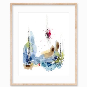 Colorful Abstract Watercolor Printable Wall Art Modern Contemporary Painting Downloadable Digital Art Watercolor Painting Sketch Art Print