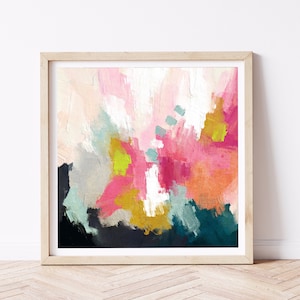 Colorful Square Abstract Printable Wall Art Modern Painting Digital Download Bright Bold Art Minimalist Modern Home or Office Art Print